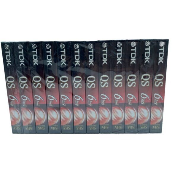 12 Pack TDK VHS Tapes Blank 6 Hour T-120 QS Premium Quality Videotapes Sealed - Picture 8 of 8